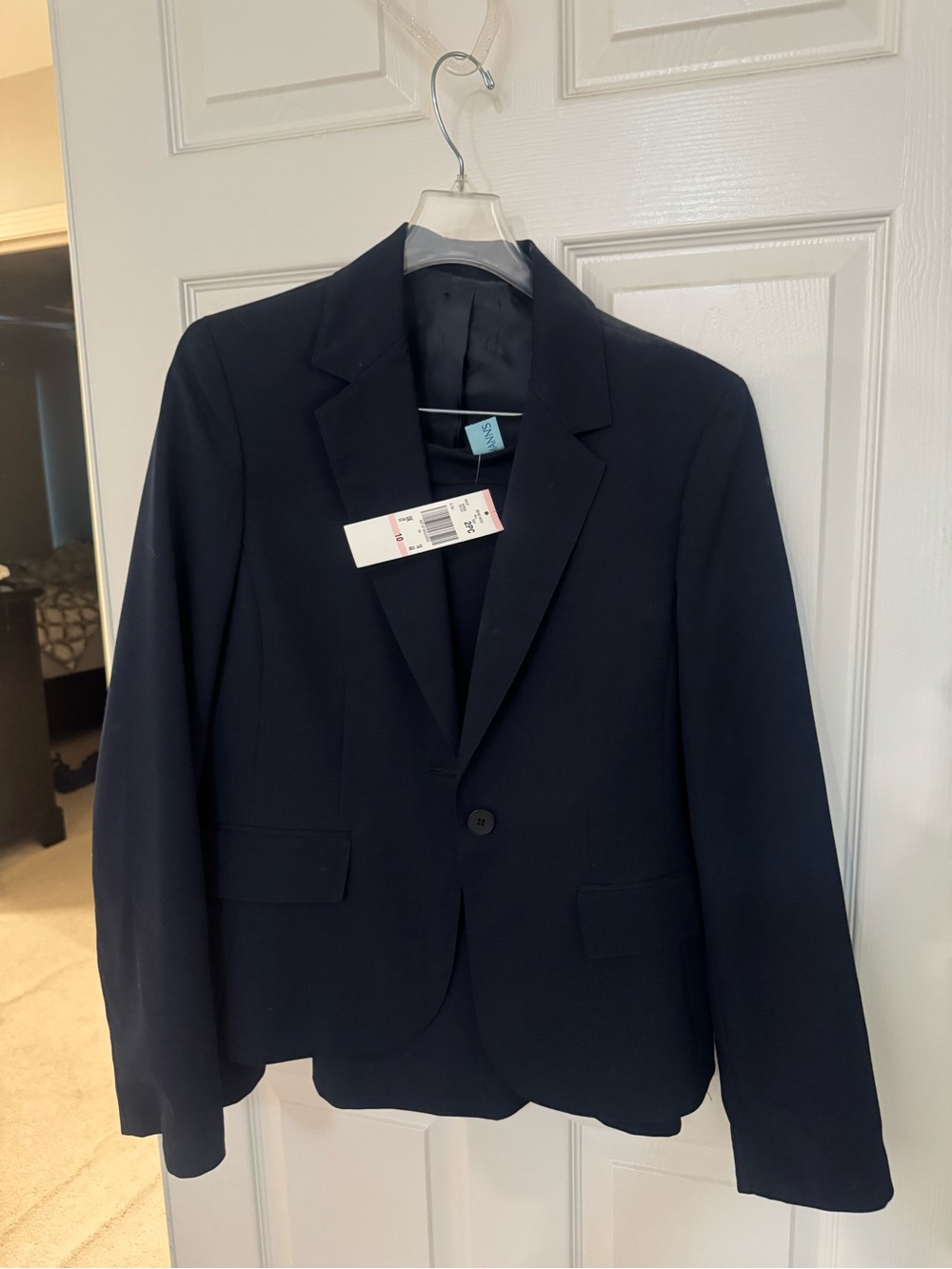Ann Klein two piece Classic Women's Navy NWT - Tailored Single-Button Jacket